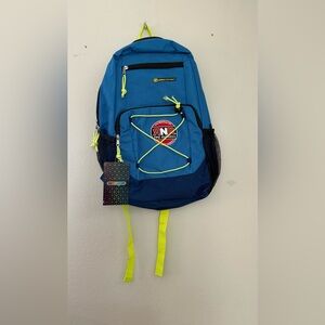 Blue Backpack with Yellow Accents